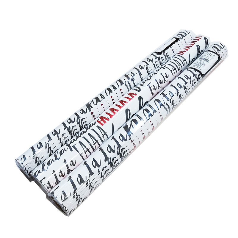 Fa La La La Wrapping Paper Roll - 3 Sheets