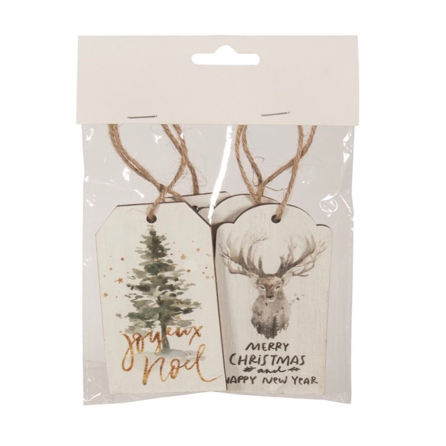 Deer Tag - Sewt of 4 | Putti Christmas Canada