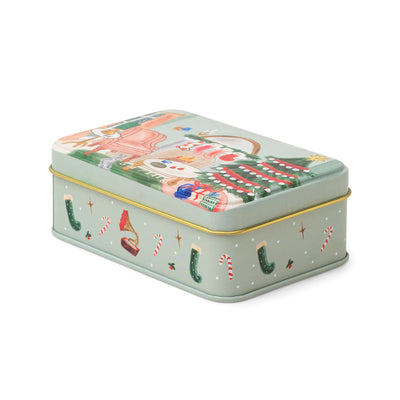 Paddywax Holiday Scene Tin Candle - Persimon Chestnut