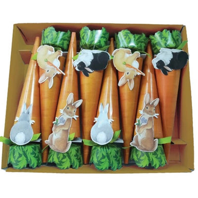 Caspari Bunny and Carrots Cone Crackers | Putti Easter Canada