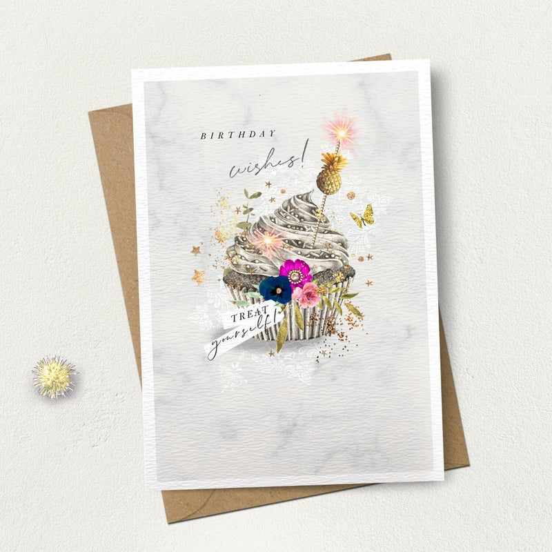 "Birthday Wishes" Cupcake Greeting Card | Putti Celebrations