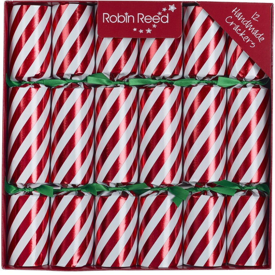 Robin Reed Candy Stripe Christmas Crackers | Putti Christmas Celebrations Canada