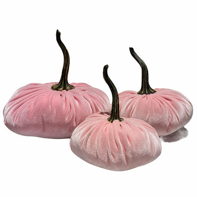 Extra Large Velvet Pumpkin - Pink