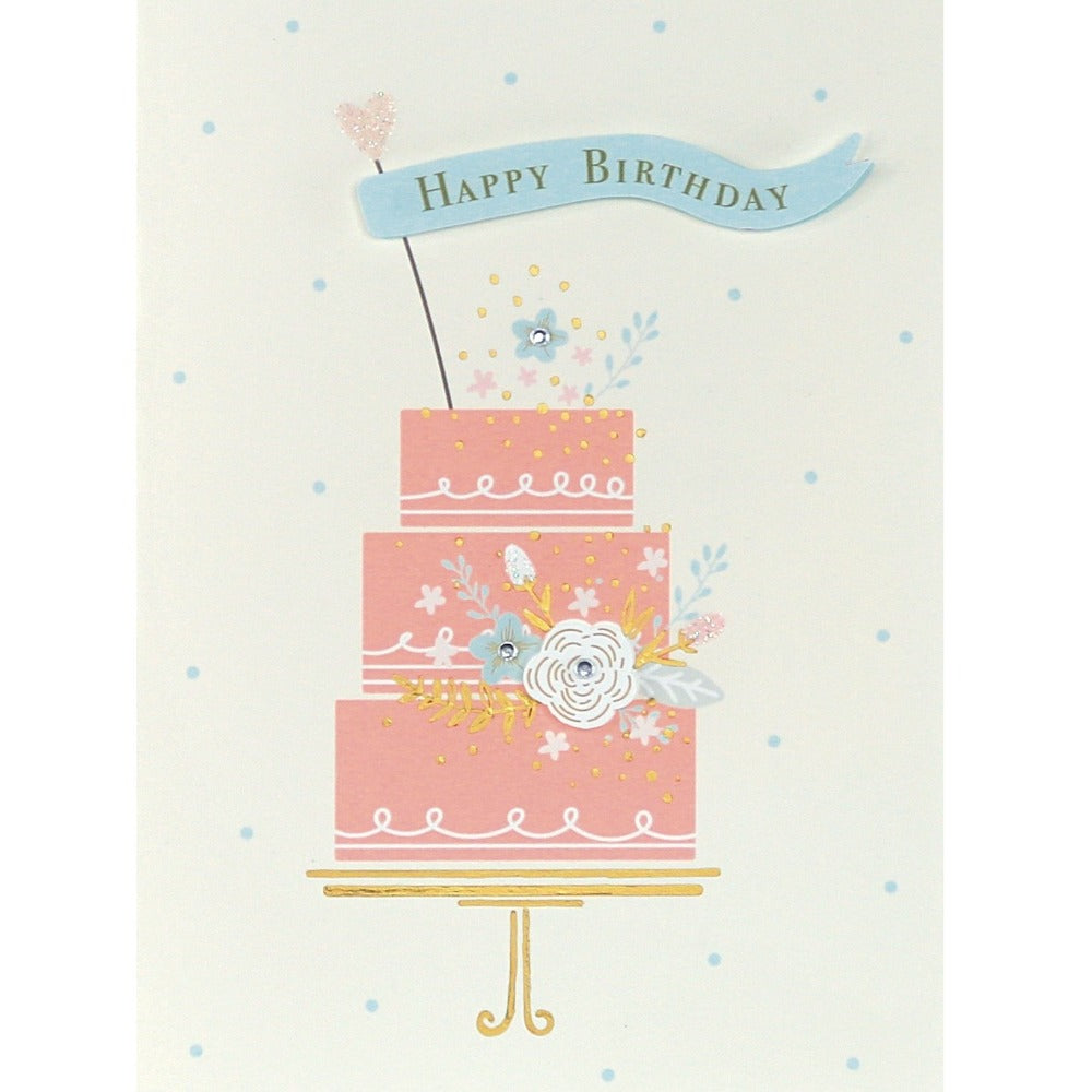 "Happy Birthday" Cake Greeting Card