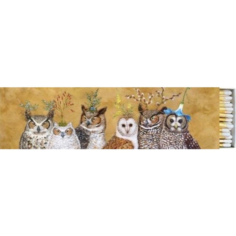 PPD "Owl Family" Decoative Long Match Box | Putti Fine Furnishings