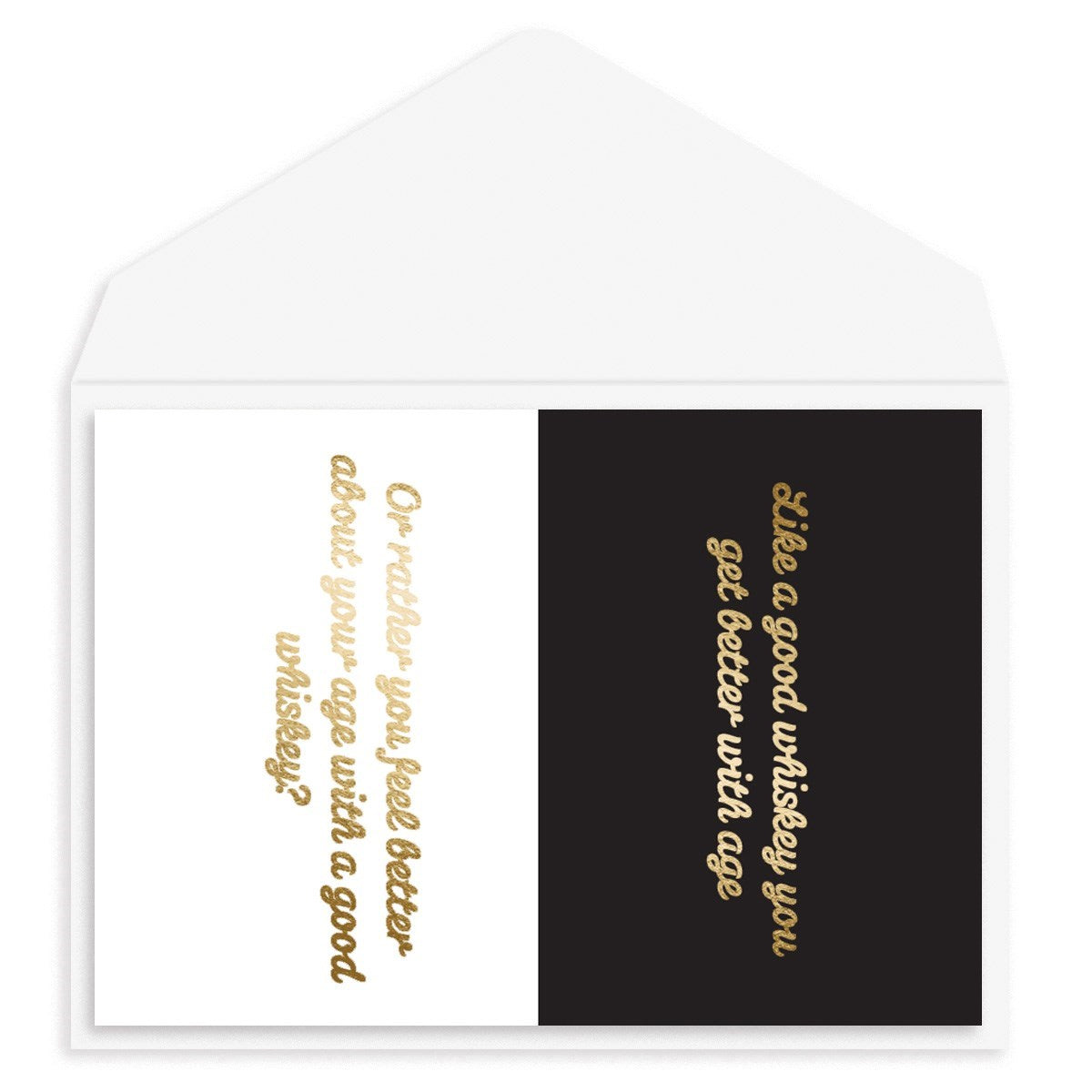 Black and Gold "Whiskey" Greeting Card