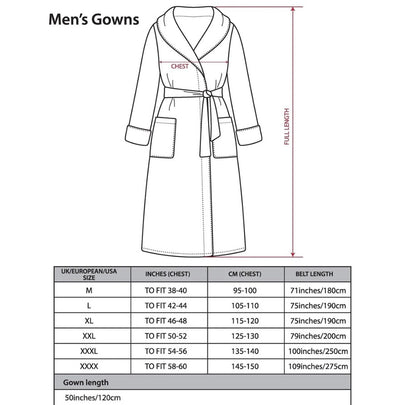 Baron Navy Men's Dressing Gown