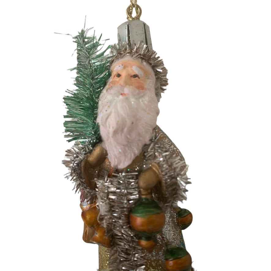 Miniature Gold Belsnickel Santa - Ornaments