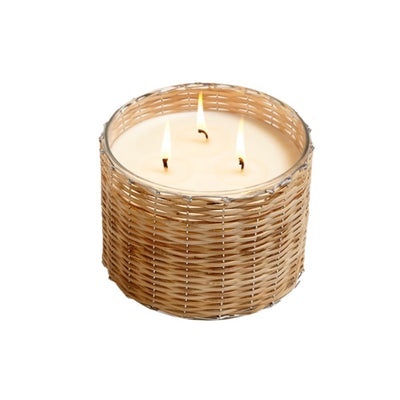 Hillhouse Naturals Handwoven 3 Wick Candle - Blue Seaside | Putti Fine Furnishings