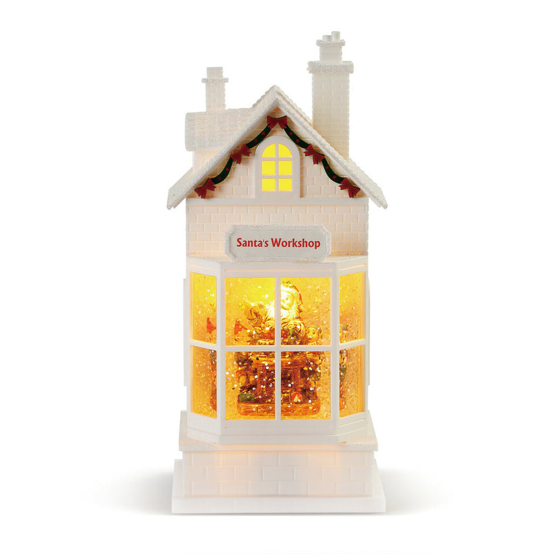 Demdaco "Santa's Workshop" Musical Perpetual Snow Lantern with Light | Putti