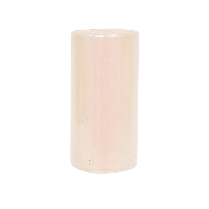 White Sparkle Pillar Candle - Large - Putti Fine Furnishings 