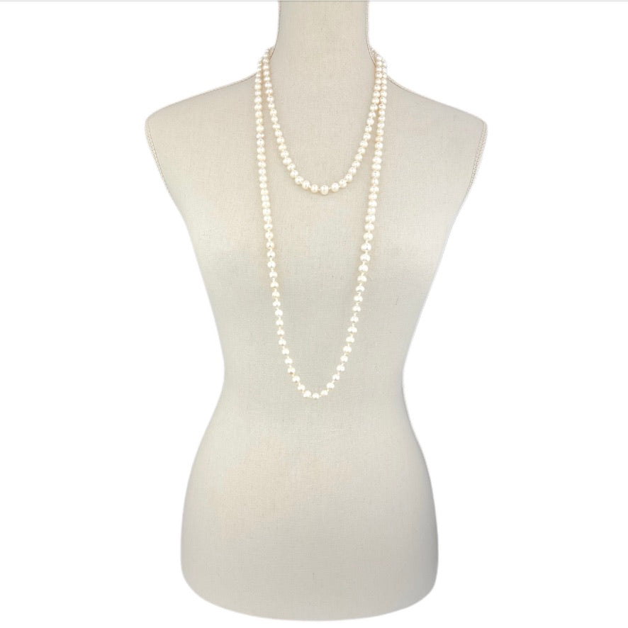 Ivory Fresh Water Pearl Long Necklace | Putti Fine Fashions Canada