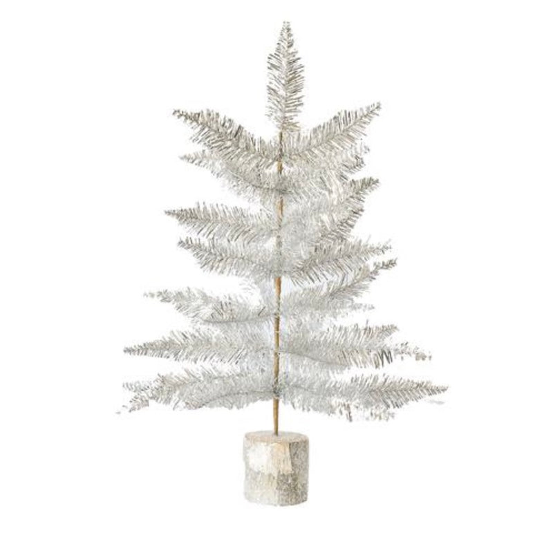 Small White Tinsel Tree | Putti Christmas