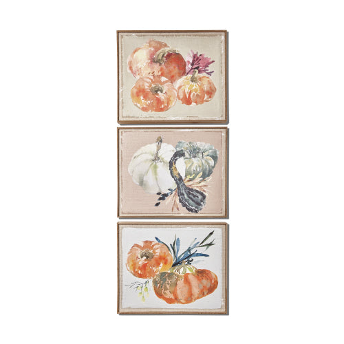 Triple Pumpkin Framed Art | Putti Thanksgiving Celebrations
