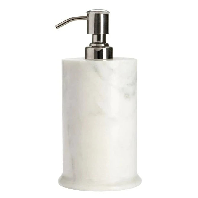 White Marble Liquid Soap Dispenser | Putti Fine Furnishings
