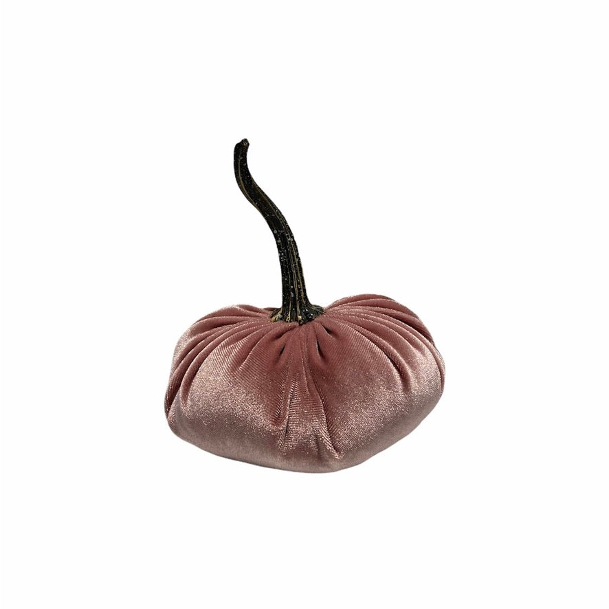 Small Velvet Pumpkin - Blush | Putti Fine Furnishings Canada