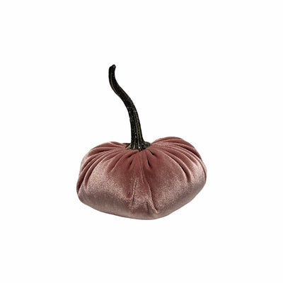 Small Velvet Pumpkin - Blush | Putti Fine Furnishings Canada
