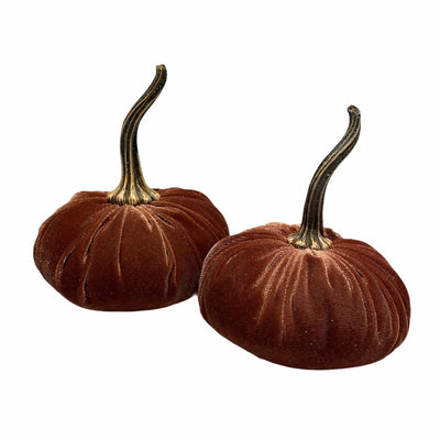 Small Velvet Pumpkin - Bronze | Putti Fine Furnishings Canada