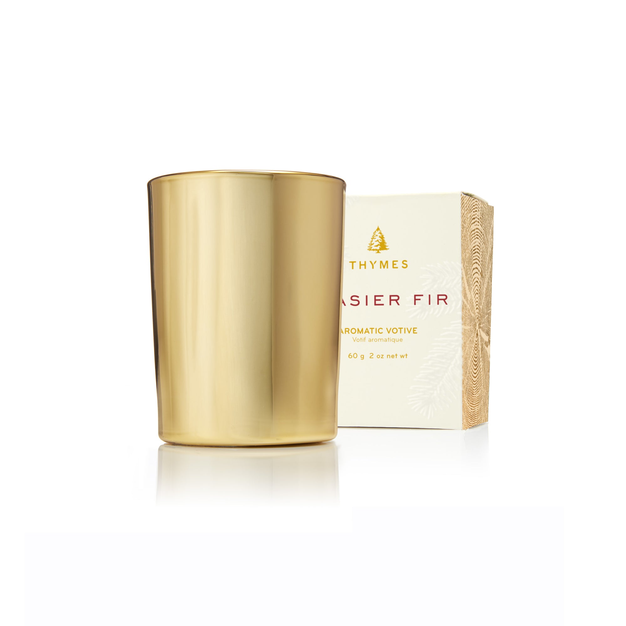 Thymes Frasier Fir Gold Votive Candle