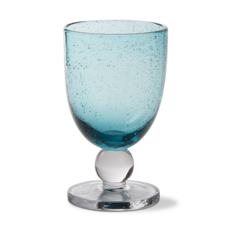 Aqua Bubble Glass Goblet  | Putti Fine Furnishings 