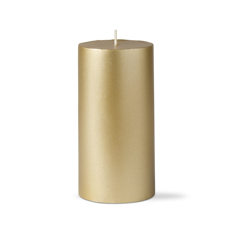 Metallic Pillar Candle 3 x 6 - Gold