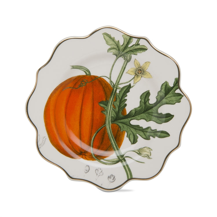 Archival Pumpkin Appetizer Plate | Thanksgiving Putti Fine Furnishings