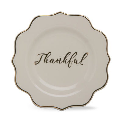 "Thankful" Appetizer Plate | Thanksgiving Putti Fine Furnishings