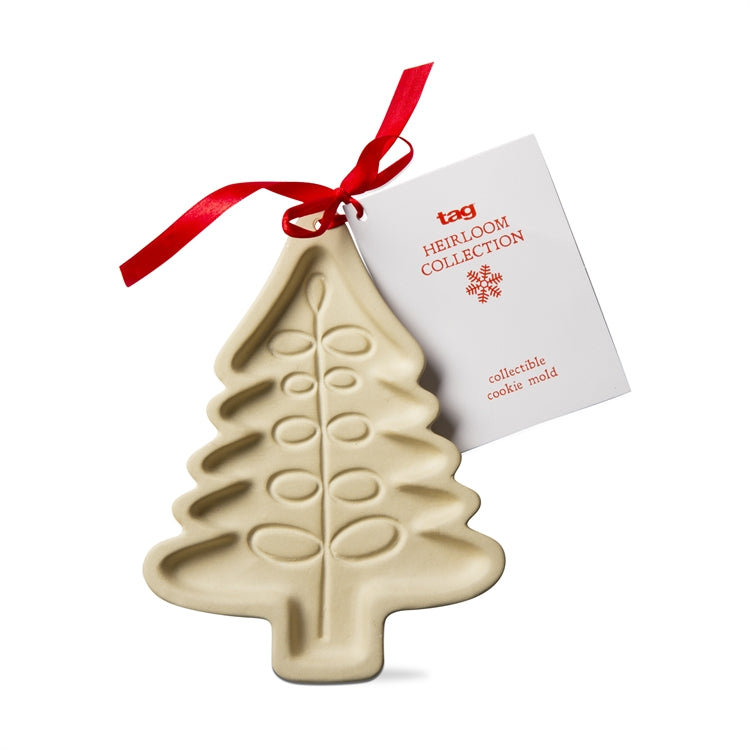 Stoneware Christmas Tree Cookie Mold | Putti Christmas Baking 