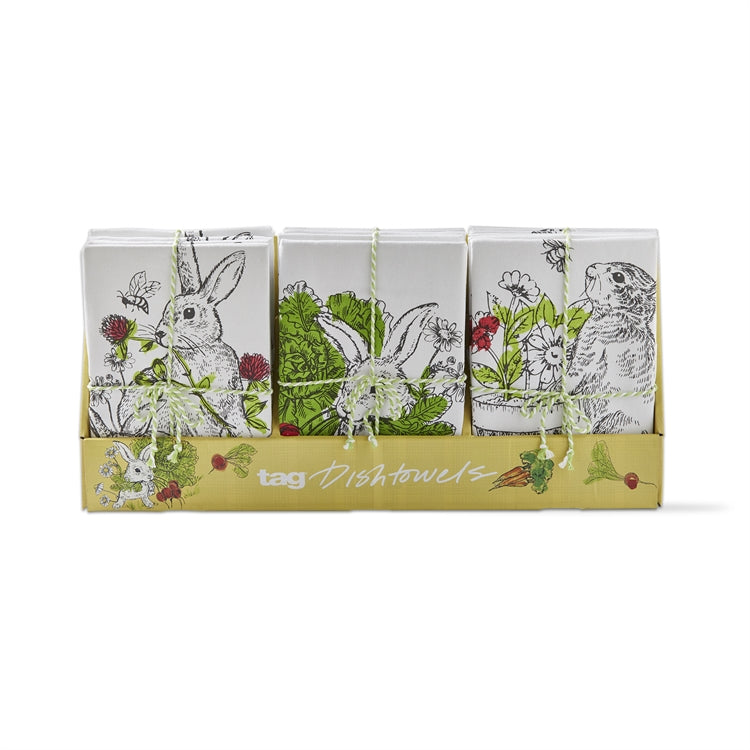 Tag Ltd Bunny Dishtowel Assortment | Putti Fine Furnishings