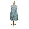 "Blue Floral" Dress with Lace Trim, PC-Powell Craft Uk, Putti Fine Furnishings