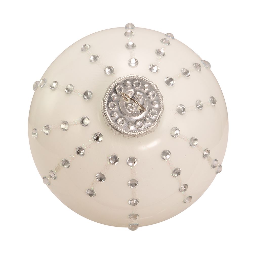 Kurt Adler Pearl White Glass Ornaments | Putti Christmas Canada