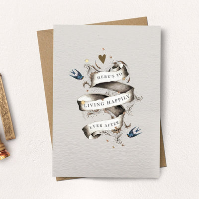 "Here’s to Living Happily Ever After" Greeting Card | Putti Celebrations