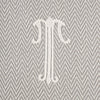 Monogrammed Herringbone Throw - Initial T, MP-Mud Pie, Putti Fine Furnishings