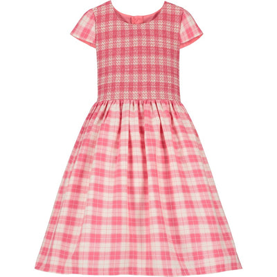 Holly Hastie Bonnie Pink Plaid Girls Party Dress | Le Petite Putti Canada