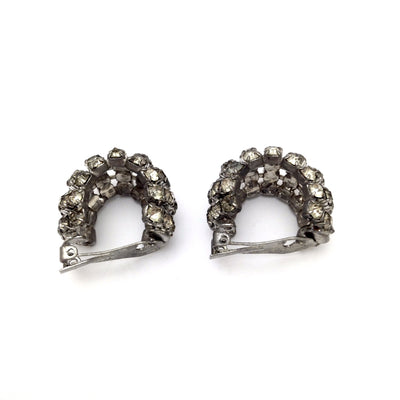 Vintage Crystal Hoop Earrings, Vintage, Putti Fine Furnishings