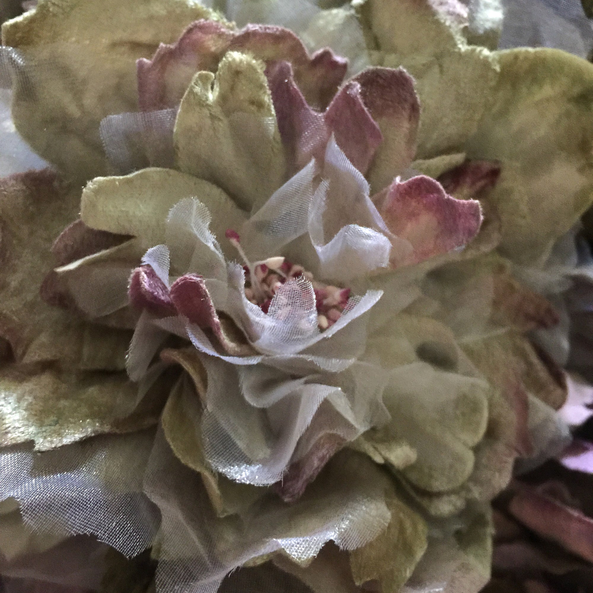 Miss Rose Sister Violet Cabbage Rose - Antique Silver, MRSV-Miss Rose Sister Violet, Putti Fine Furnishings