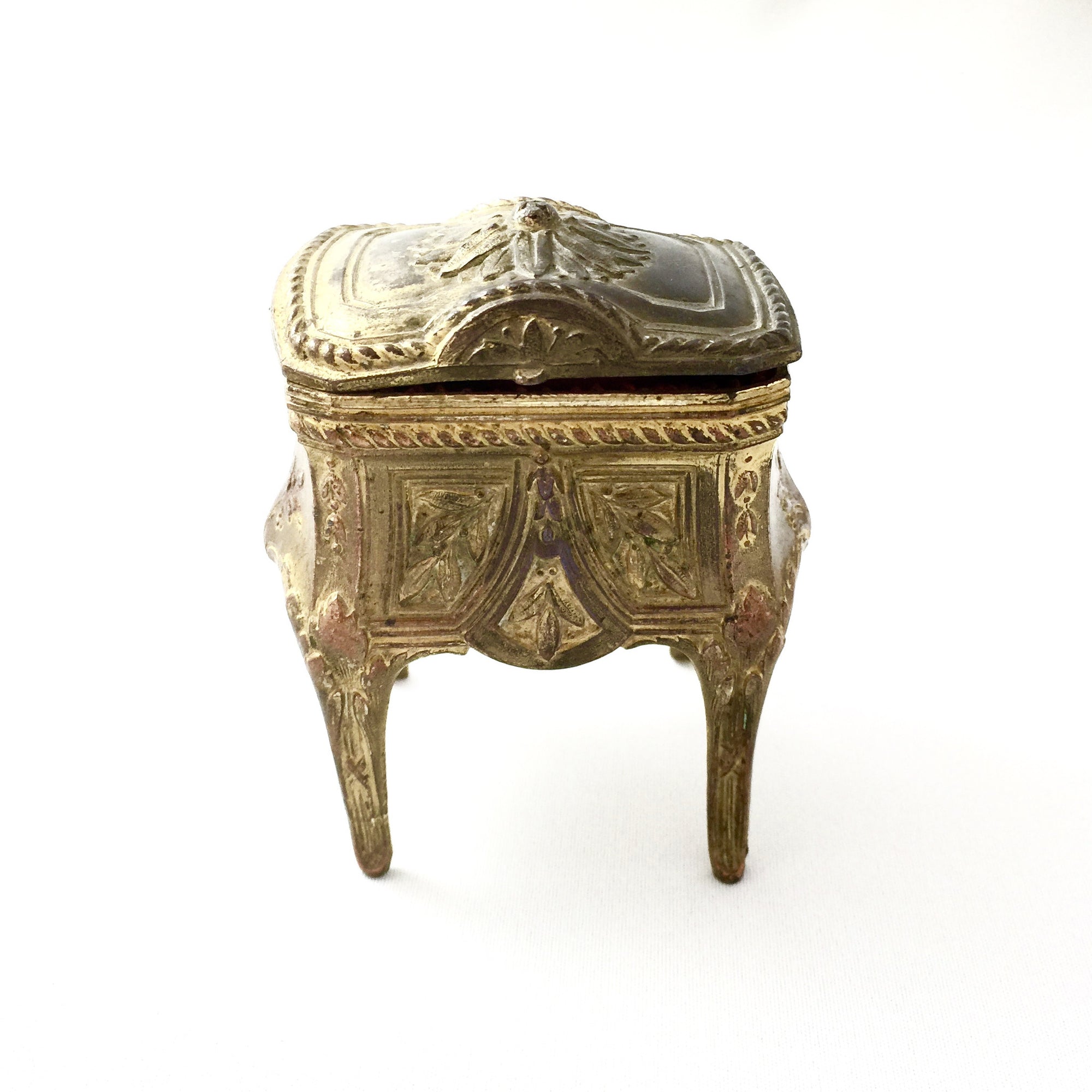 Antique French Gilt Trinket Box, Antique French, Putti Fine Furnishings