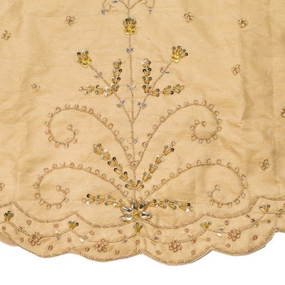 Kurt Adler Gold Hand Beaded Tree Skirt | Putti Christmas