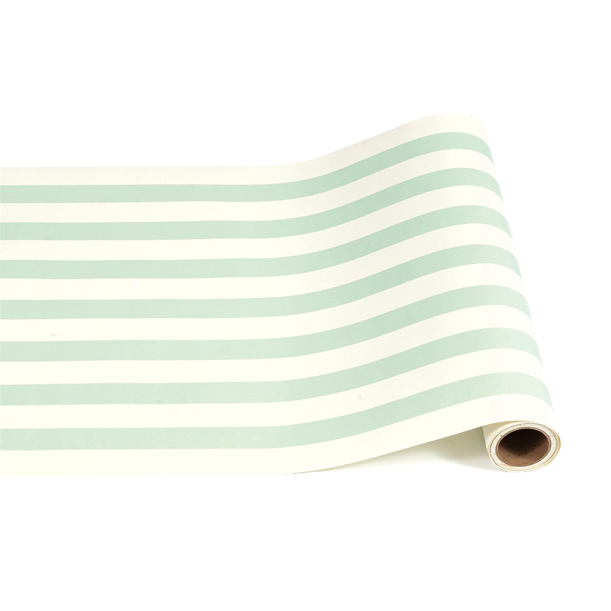Hester & Cook Classic Stripe Paper Table Runner - Seafoam Blue