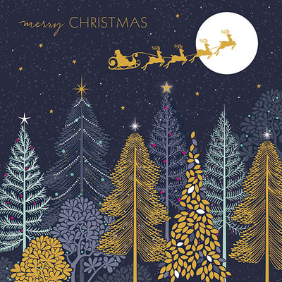 Sara Miller "Santa's Sleigh & Trees" Boxed Christmas Cards | Putti