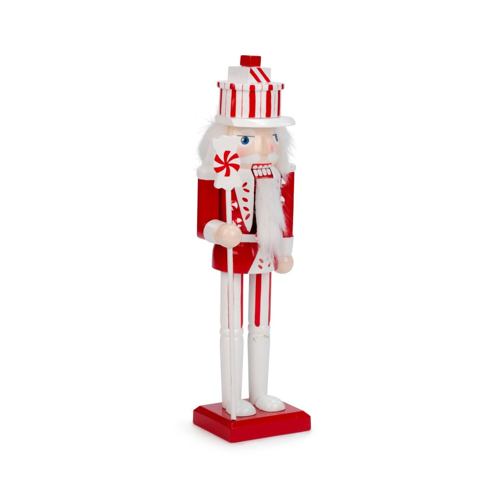 Red and White Nutcracker with Lolli Pop