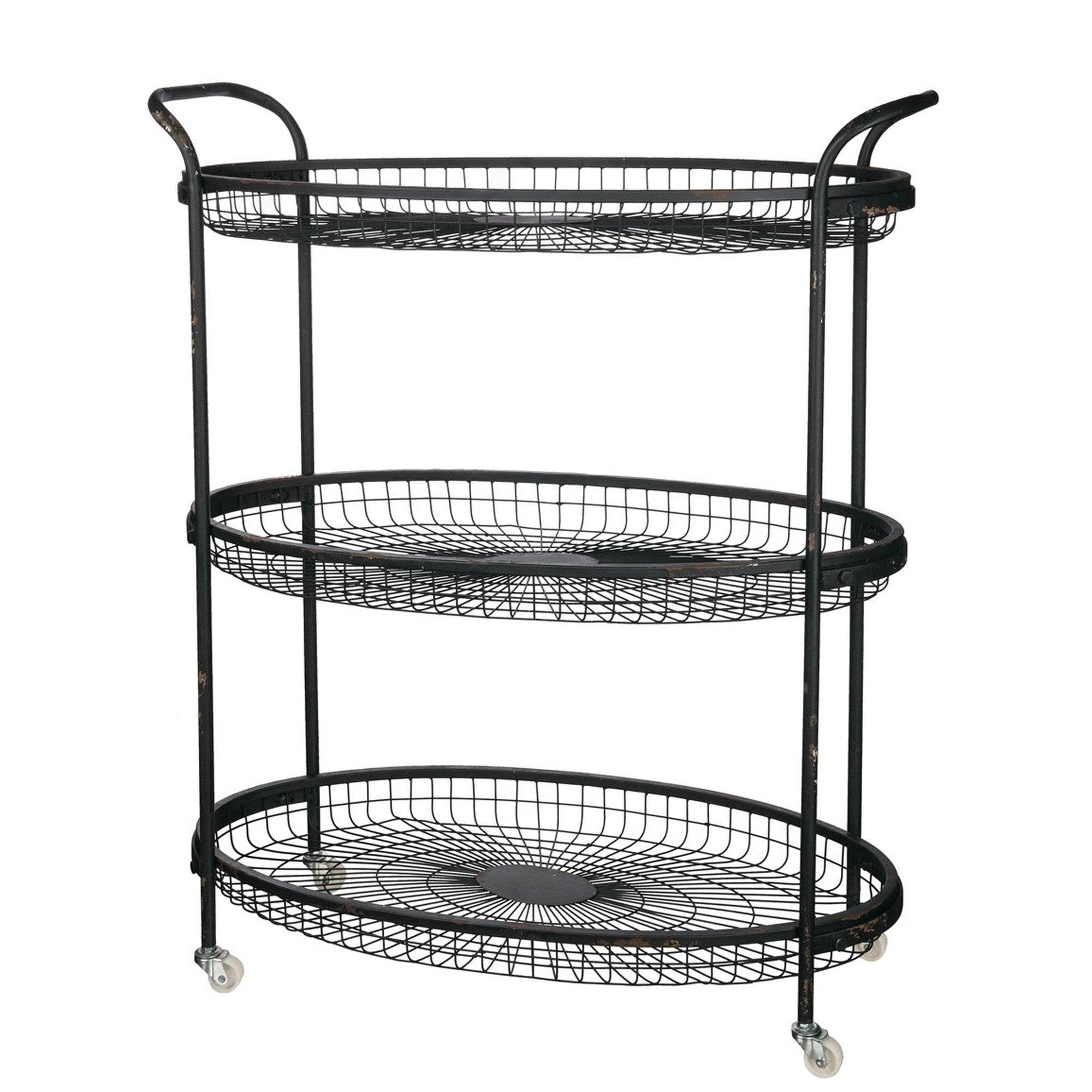 Sullivans Three Tier Rolling Cart - Putti Fine Furnishings Canada