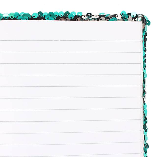 Silver and Aqua Green Reversible Sequin Note Book, SD-Something Different, Putti Fine Furnishings