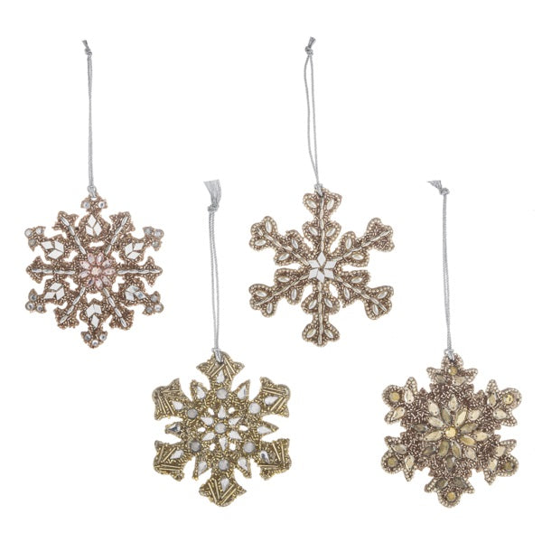 Beaded Snowflake Ornaments
