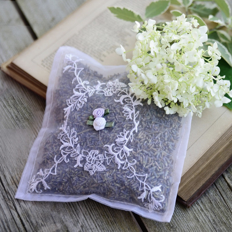 Voile Embroidered Lavender Sachet - Sachet - Powell Craft Uk - Putti Fine Furnishings Toronto Canada - 3