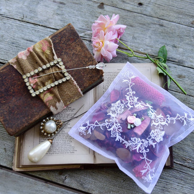 Voile Embroidered Pot Pourri Sachet - Sachet - Powell Craft Uk - Putti Fine Furnishings Toronto Canada - 3