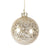 Clear with Gold Glittered Interior Glass Ball Ornament  | Putti Christmas 