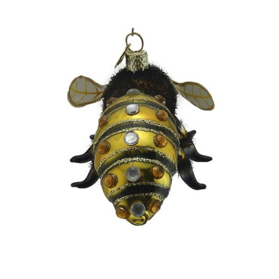 Kurt Adler Honey Bee Glass Ornament  | Putti Christmas Decorations