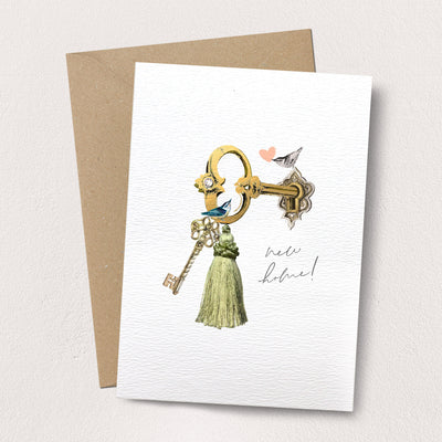 "New Home" Key Greeting Card