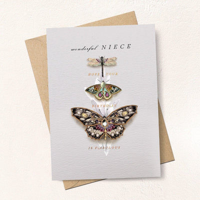 Niece Birthday Butterflies Greeting Card | Putti Celebrations